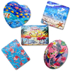 Custom Logo Women Travel Gift PU Leather Pocket Mirror Souvenir Mirror with Diamond