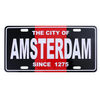 Custom Logo Embossed Printing Metal Aluminum Decorative Car License Plate Amsterdam Souvenir License Plate