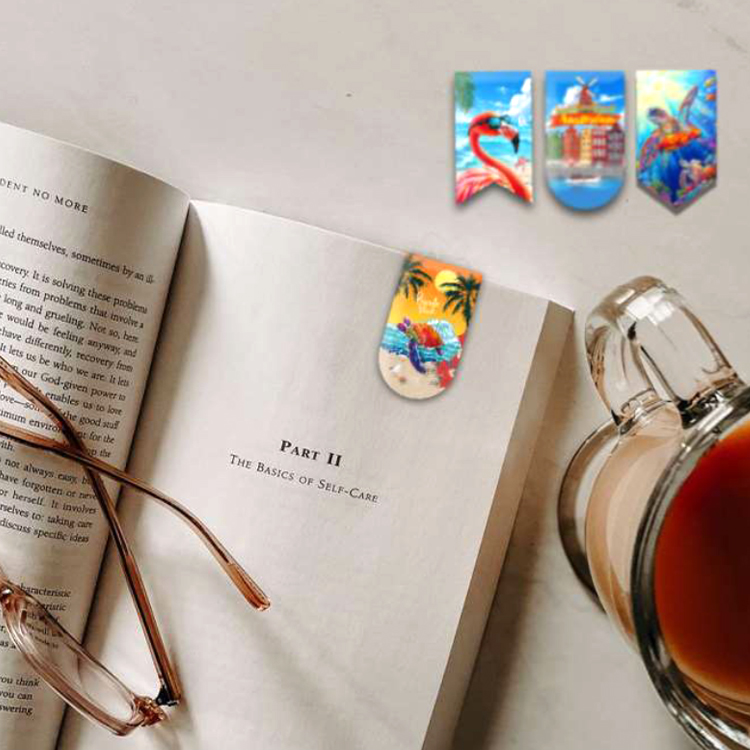 Customized Printing Travel Souvenir Paper Personalized Gift Promotional Bookmarks Custom Magnetic Bookmarks