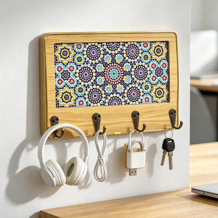 Custom logo Design Printing Mdf Wood Wall Hooks Home Decorative Kitchen Wall Hooks