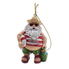 Custom Logo Hand Painted Resin Santa Claus Christmas Tree Hanging Venice Beach Souvenir Christmas Ornament
