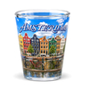 Custom Logo Design Travel Gift Shot Glasses Ghent Brussels Belgium Souvenir Shot Glass