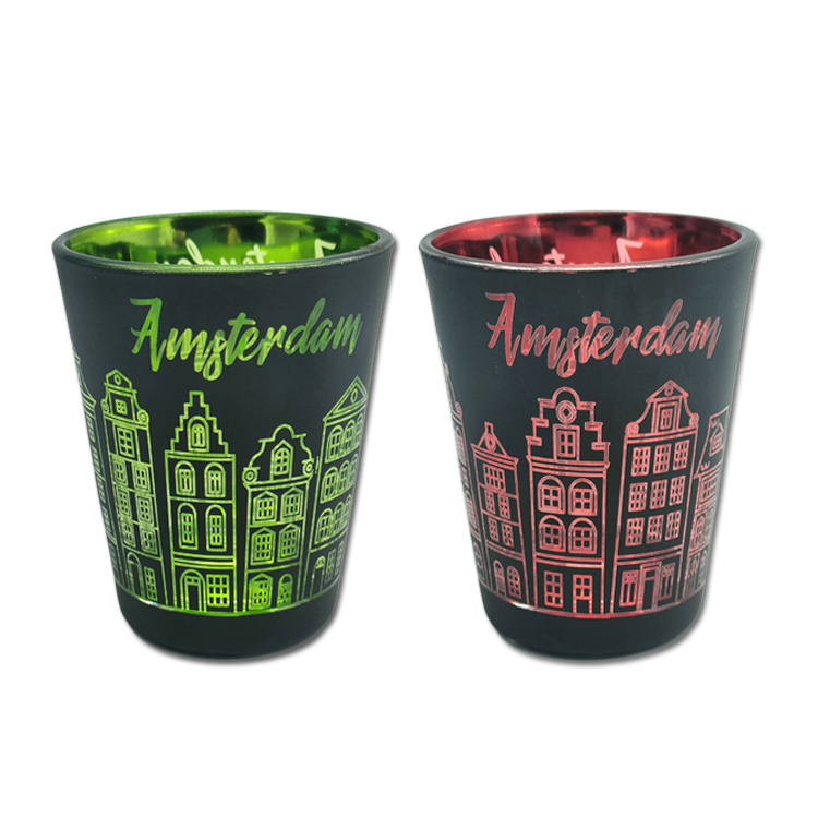 Customized Logo Tourism Gift Electroplated Sweden Souvenir Stockholm Shot Glass