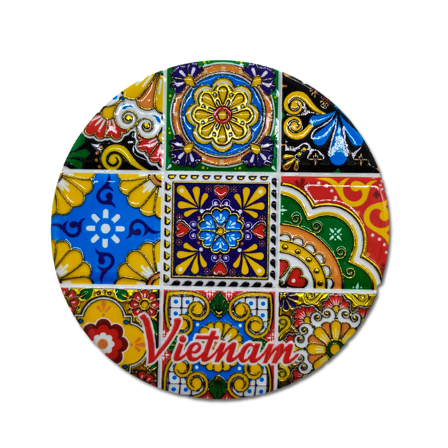 Custom 3D Printing Personalized Heat Resistant Round Ceramic Bohemian Mandala Coaster