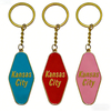 Custom Logo Enamel Alloy Metal Hotel Motel Keychain Skyline Kansas City Souvenir Keychain