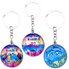 Wholesale Custom Logo Design Metal Glass Fish Snack Food Sardines Keychain Souvenir Sardine Keychains