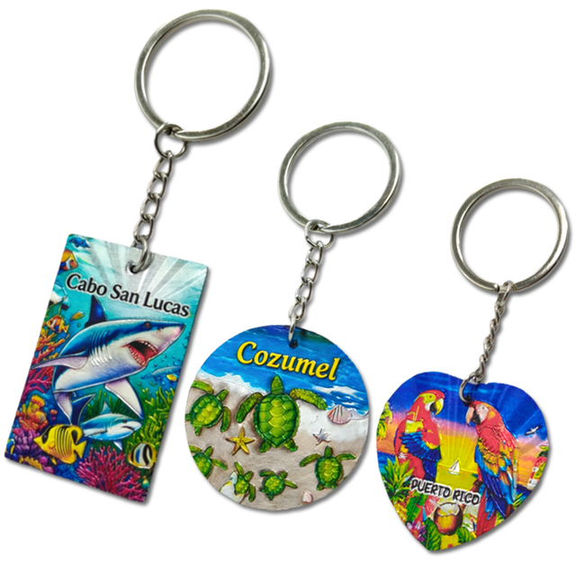 Custom logo Metal Caribbean Beach Saint Kitt and Nevis St Kitt & Nevis Stkitts Keychains