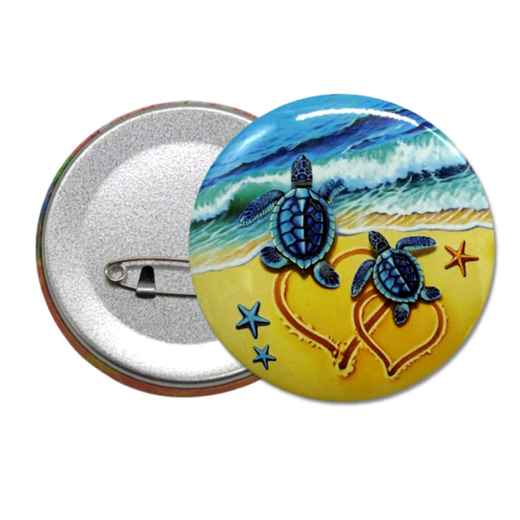 Wholesale Customized Printing Promotion Gift Souvenir Tin Plate Badge Custom logo 58mm Button Badge