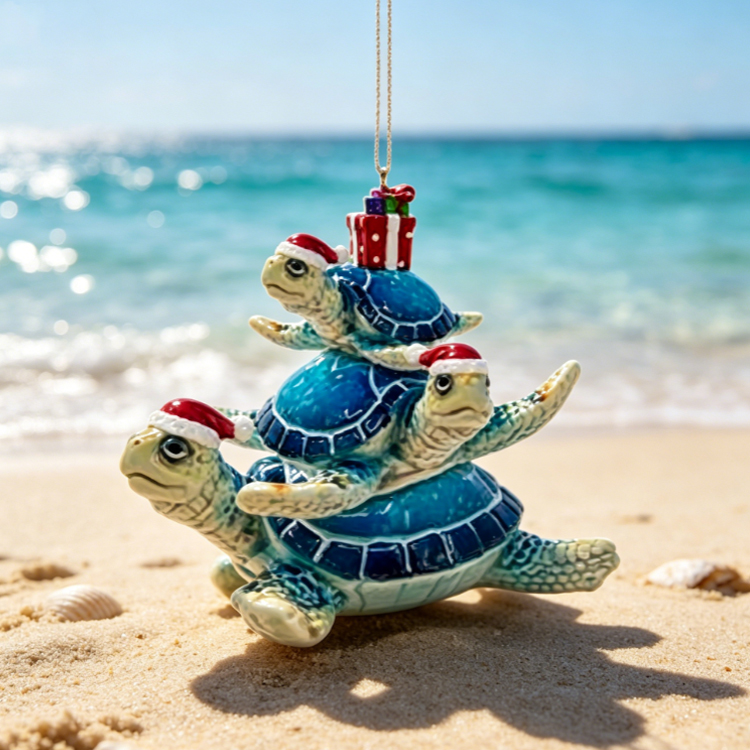 Wholesale Custom Logo Ocean Animal Souvenir Resin Shark Pendant Christmas Decoration Shark Ornament Christmas