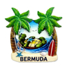 Custom Logo Tropical Palm Tree Resin Printing Beach Bermuda Souvenir Fridge Magnet