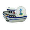Custom Logo Caribbean Tourist Souvenir Water Globe Resin Cruise Ship Model Cruise Ship Snow Globe