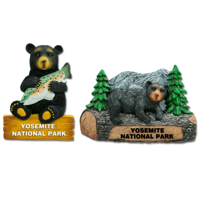 Custom Logo Resin Hand Painted Moose Black Bear Fridge Magnet Alaska Souvenir Fridge Magnet