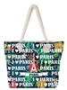 Customized Logo Large Canvas Tourist Souvenirs Paris Beach Bag
