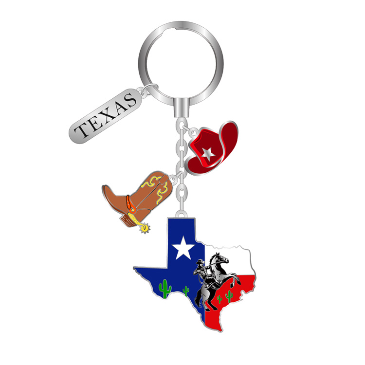 Custom logo Design Cowboy Dallas Texas Souvenir Metal Fridge Magnet Texas Bottle Opener