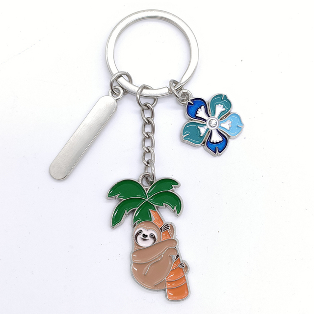 Custom Metal Lucky Cute Animal Costa Rica Souvenirs Sloth Keychain