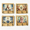 Custom logo Design Printing Mdf Wood Wall Hooks Home Decorative Kitchen Wall Hooks