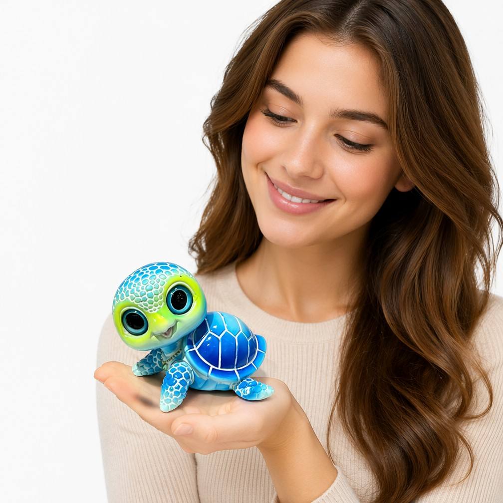 Factory Custom Logo Ocean Marine Beach Souvenir Decor Resin Turtle Figurine Cute Sea Turtle Statue