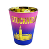 Customized Logo Tourism Gift Electroplated Sweden Souvenir Stockholm Shot Glass