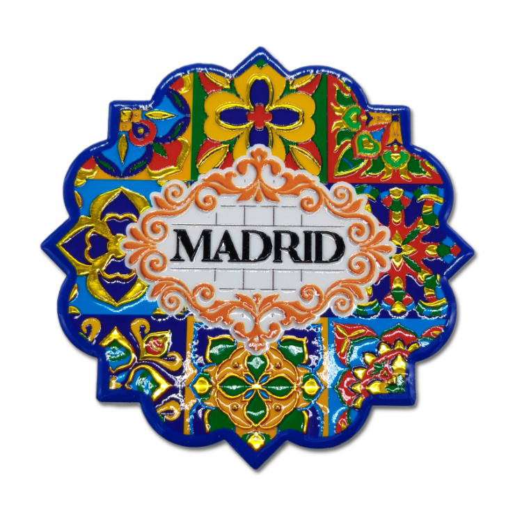 Customizable 3D Printed Travel Gift Spain Souvenir Coaster Ceramic Madrid Coaster
