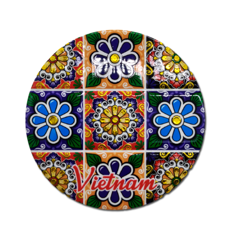 Custom 3D Printing Personalized Heat Resistant Round Ceramic Bohemian Mandala Coaster