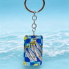 Wholesale Custom Logo Design Metal Glass Fish Snack Food Sardines Keychain Souvenir Sardine Keychains