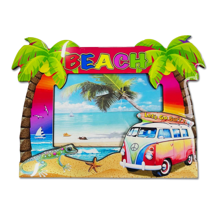 Custom Design Epoxy MDF Wood Turtle Nassau Bahamas Picture Frame Souvenir Bahamas Photo Frame