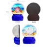 Custom Logo Design Printing New York Souvenir Plastic Half Snow Globe Fridge Magnet