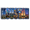 Custom American Cities Travel Gift Wood Fridge Magnet Chicago Souvenirs Fridge Magnets