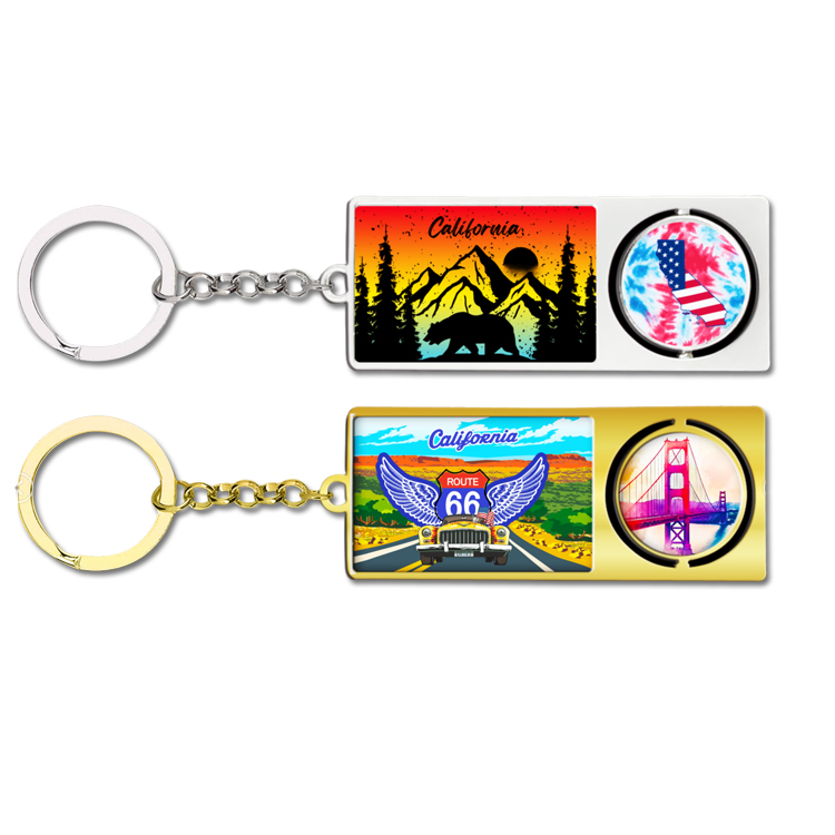 Custom Logo Metal Chicago Illinois Souvenir Key Chain Souvenir Chicago Keychain