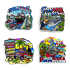 Wholesale Custom Logo Design MDF Wood Panama Magnet Souvenir Panama Fridge Magnet