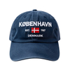 Custom Embroidered Logo Baseball Cap Vintage Souvenir Copenhagen Denmark Cap