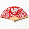 Custom Logo Design Printing Folk Art Wooden Warsaw Krakow Souvenir Poland Polish Hand Fan