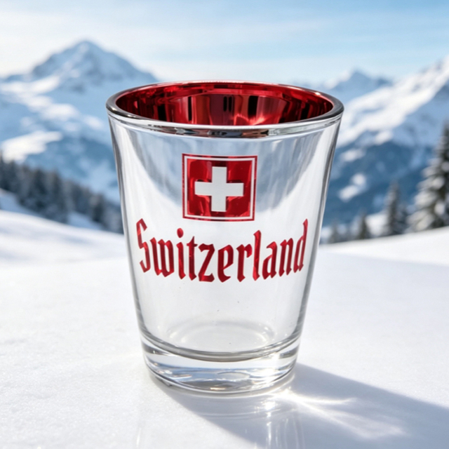 Custom Logo Color Holland Netherlands Travel Gift Shot Glasses Electroplated Shot Glasses Souvenir Amsterdam Shot Glass