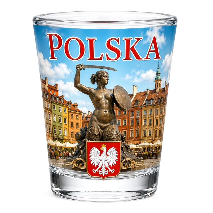 Custom logo Travel Gift Flag Shot Glass Polish Krakow Souvenir Poland Shot Glasses