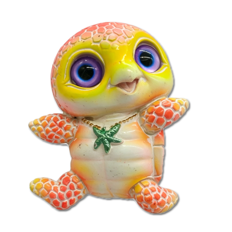 Wholesale Custom Hand Made Resin Sea Turtle Magnet Beach Souvenir Cute Cartoon Turtle Fridge Magnet