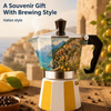 Customised Design Printing Souvenir Gift Espresso Coffee Maker Portable Italian Aluminum Moka Pot Custom Moka Pot