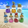 Custom logo Beach Gift Sand Art Bottles Resin Seashell Souvenir Sand Bottle
