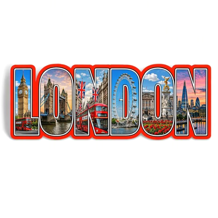 Custom Resin Printing London Tower Brid Big Ben UK London Souvenir Fridge Magnet
