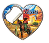 Custom logo Design Cowboy Dallas Texas Souvenir Metal Fridge Magnet Texas Bottle Opener
