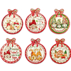 Custom 3D Embossed Printing Christmas Cup Coaster Decoration Christmas Gift Ceramic Christmas Coaster