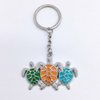 Custom Logo Metal Keyring Travel Gift Guadeloupe Souvenir Turtle Keychain