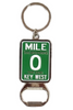 Custom Design Florida Zero Mile Keychain Metal Key West Souvenir Keychain