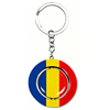 Custom Logo Design Travel Gift Metal Keyring Flag Romania Souvenir Keychain