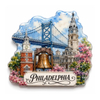 Custom logo 3d Printing Pennsylvania Philadelphia Souvenir Resin Fridge Magnet Philadelphia Magnet
