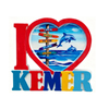 Custom Logo Resin Printed Dolphin Kemer Antalya Turkey Souvenir Fridge Magnet