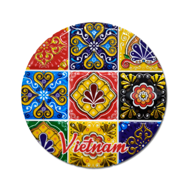 Custom 3D Printing Personalized Heat Resistant Round Ceramic Bohemian Mandala Coaster
