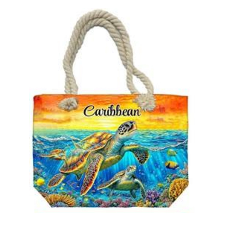 Custom 3D Logo Large Women Souvenir Corsica Beach Bag Canvas Corsica Tote Bag