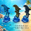 Customized Logo Tourist Souvenir Ocean Sea Animal Dolphin Figurine Resin Dolphin Statue