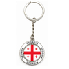 Customized Logo Metal Heart Shaped Keyring Georgian Souvenir Georgia Keychain