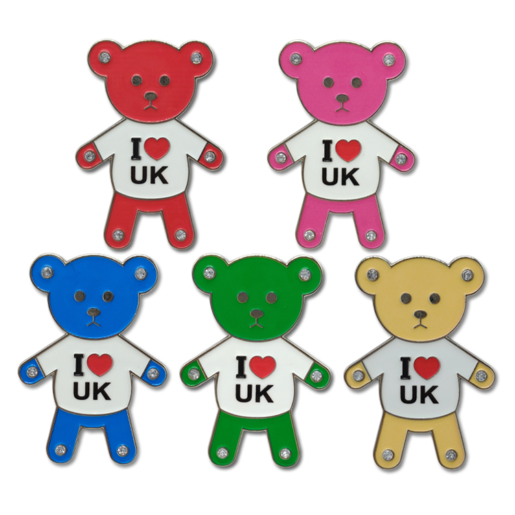 Customized Logo UK Refrigerator Magnet Bear Shape Fridge Magnet Metal London Souvenir Bottle Opener
